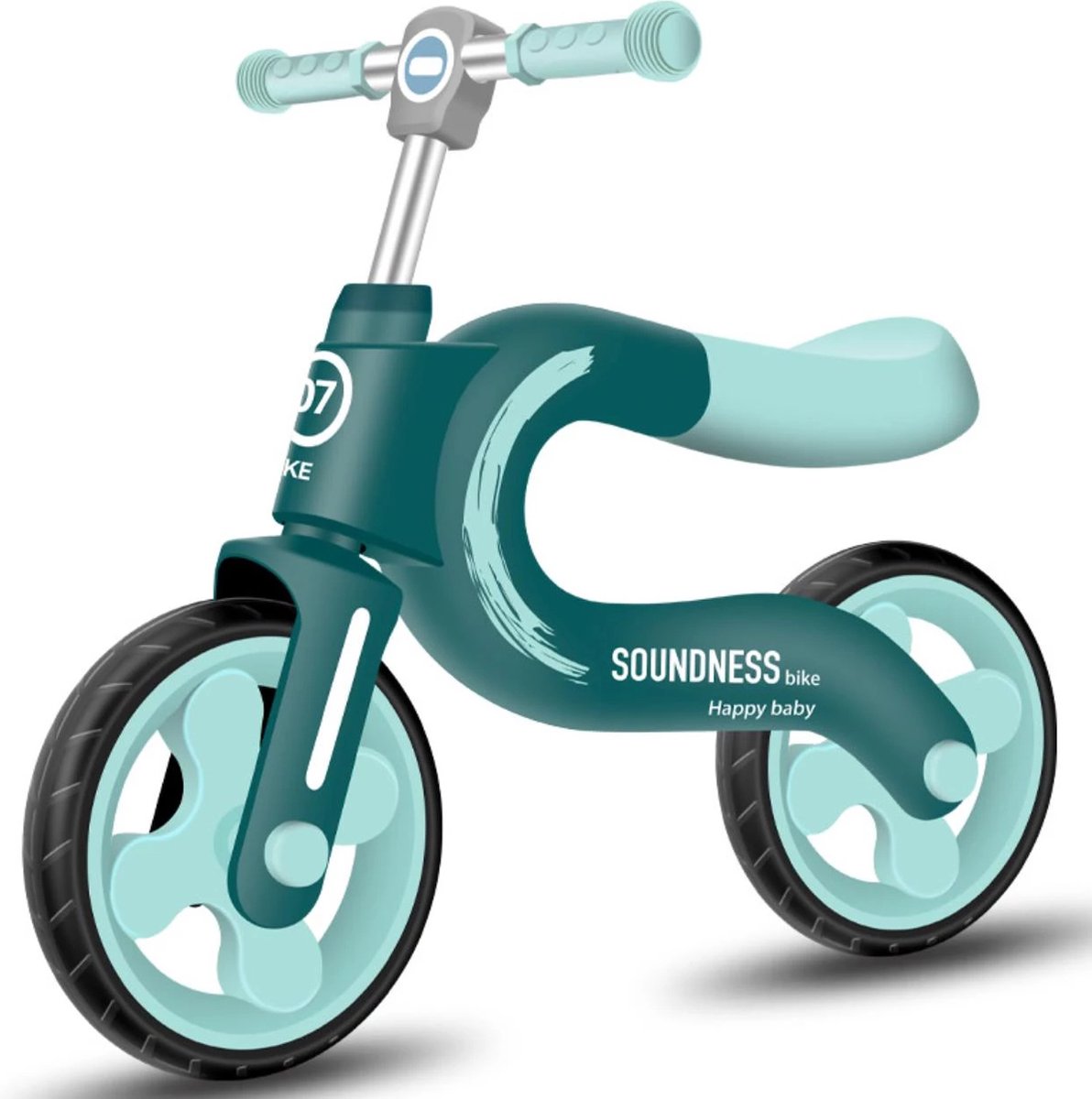 Loopfiets Stoer Groen/Mint- zadelhoogte 36 cm - voorbereiding - ontwikkeling - cadeau - peuter - kleuter (8720256374534)