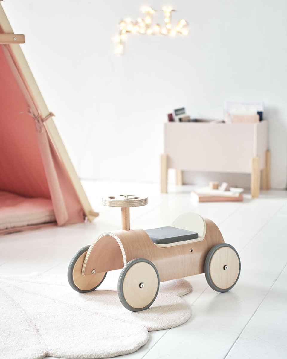 Petite Amélie ® Houten Loopwagen - Loopfiets - Vanaf 1 jaar - Stimuleert motoriek & balans - Naturel (8720828246122)