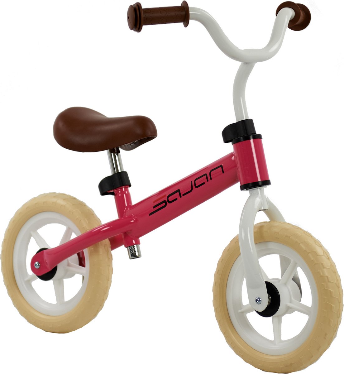 Sajan Loopfiets - Wit-Roze - Balance bike - Speelgoed (8720512840780)