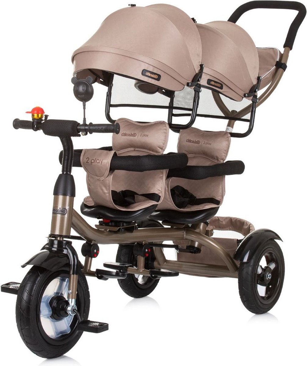 Chipolino 2Play Driewieler Tandem Golden Beige (3800931056827)