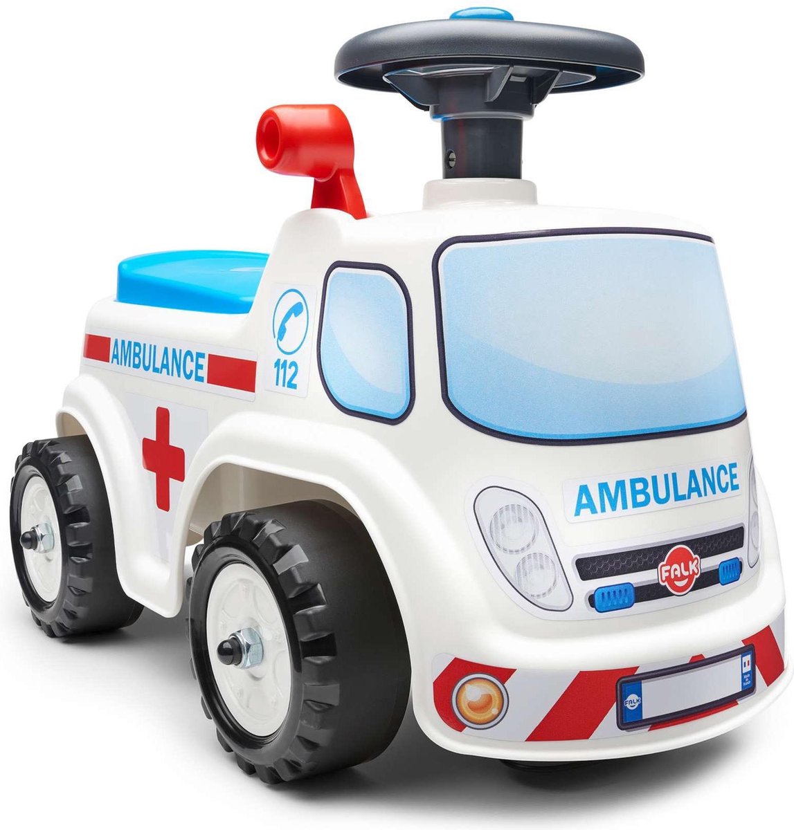 Falk Ambulance Ride-on - Unisex - Wit - Loopauto (3016200007012)