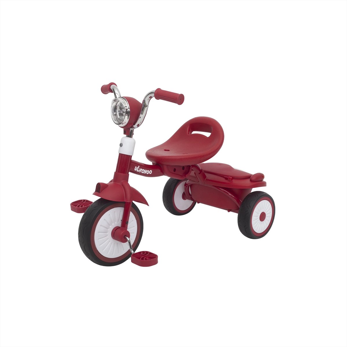 MS® - Babyfiets - Opvouwbare driewieler - Rood - Schokabsorberende wielen - Fiets - Baby - Peuter - 1 tot 5 jaar - Met trappers - Voor binnen en buiten (6151131923967)