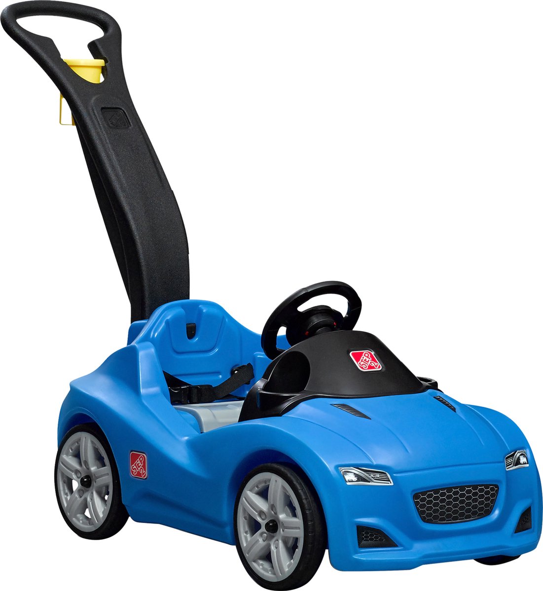 Step2 Whisper Ride Cruiser Loopwagen in Blauw - Duwauto / Loopauto met duwstang - Voor kinderen vanaf 1,5 jaar (0733538866991)