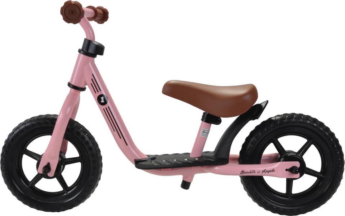 Bandits & Angels loopfiets Starter vintage pink limited - 2 jaar - meisjes - metaal - roze (8719558084791)