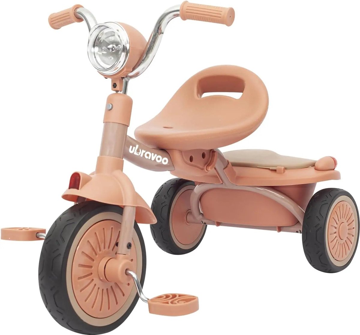 Kanyu® Driewieler - Roze - Opvouwbaar - 1-5 jaar - Met Pedalen - Unieke PU Wielen - Schokabsorberend (6150713168130)