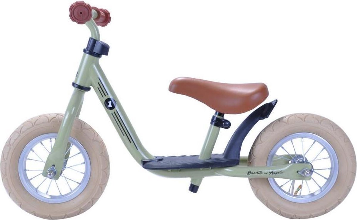 Bandits & Angels loopfiets Starter retro groen limited - 2 jaar - jongens en meisjes - metaal - groen (8719558081318)