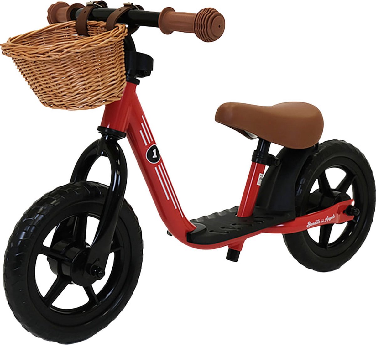 Bandits & Angels loopfiets Starter rood limited met mandje - 2 jaar - jongens en meisjes - metaal - rood (8719558086146)