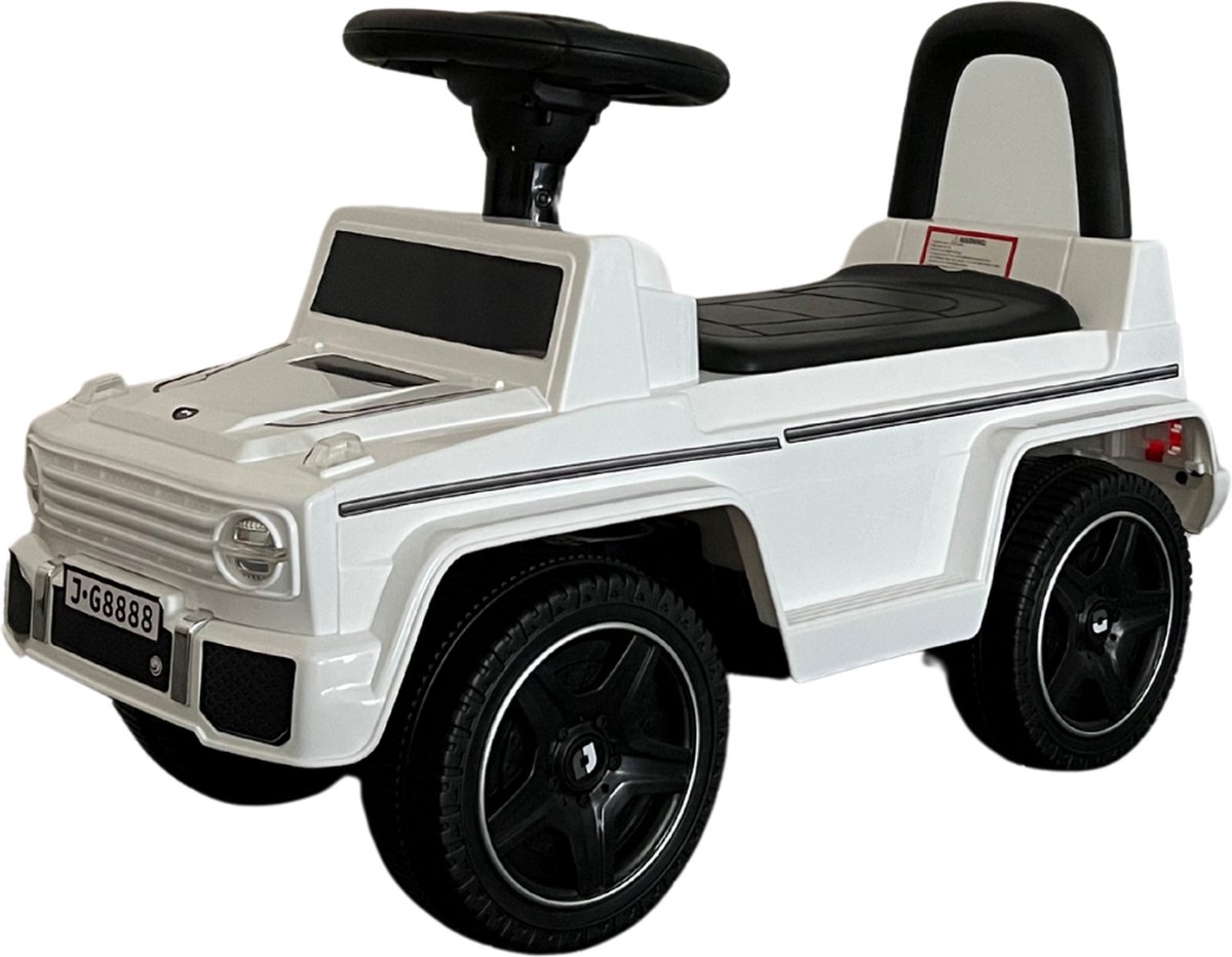 Jeep Loopauto - 1 tot 3 jaar - met MP3-speler - Opbergbox - Wit (5413822543146)