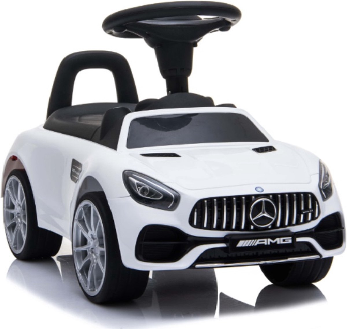 Mercedes-Benz GT / AMG loopauto wit, loopauto met toeter en diverse geluiden, FTF (6091630330364)