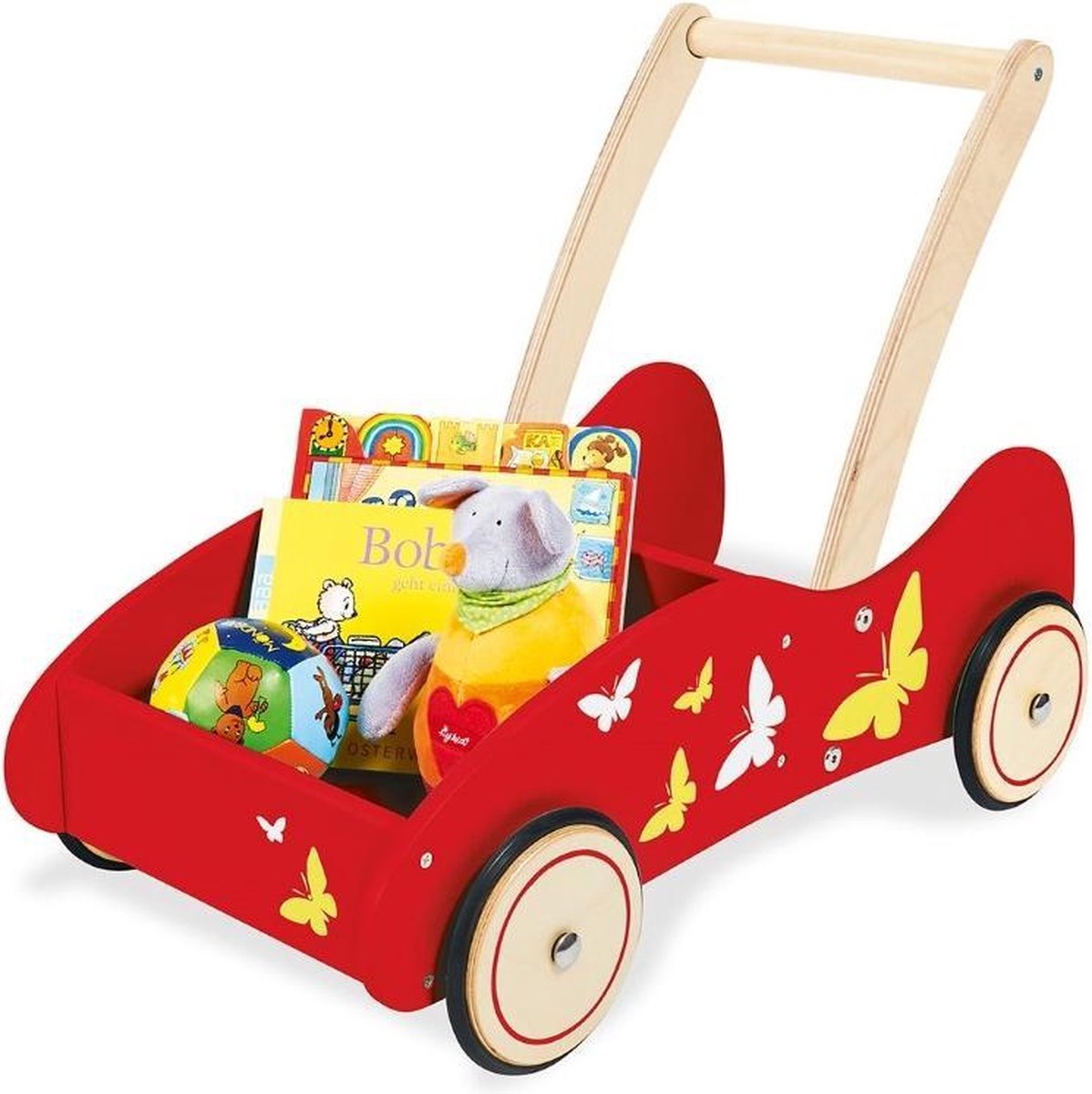 Pinolino houten loopwagen Kimi Rood (4035769045043)