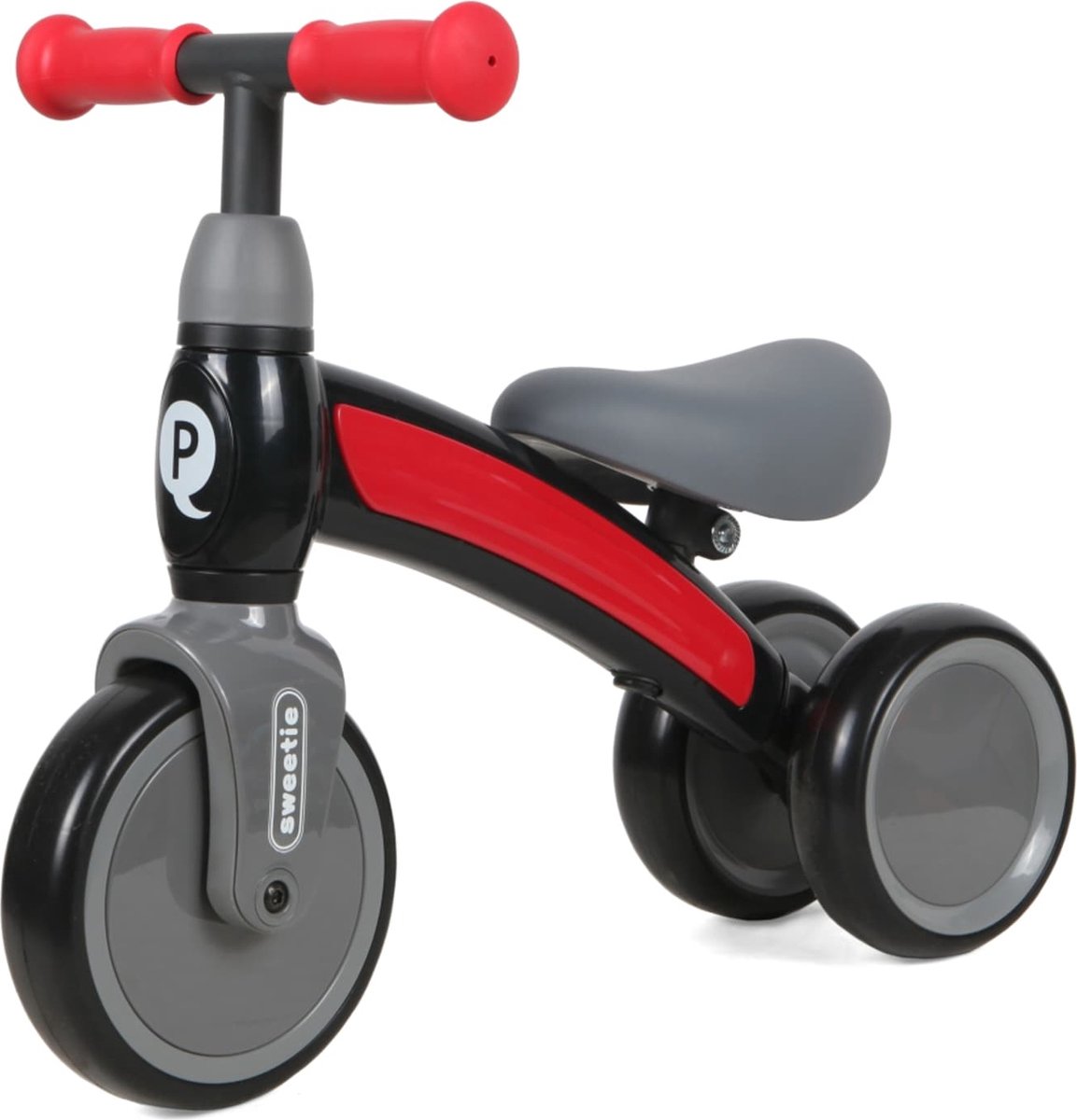 Qplay Sweetie Loopfiets - Zwart/Rood (7290115246599)