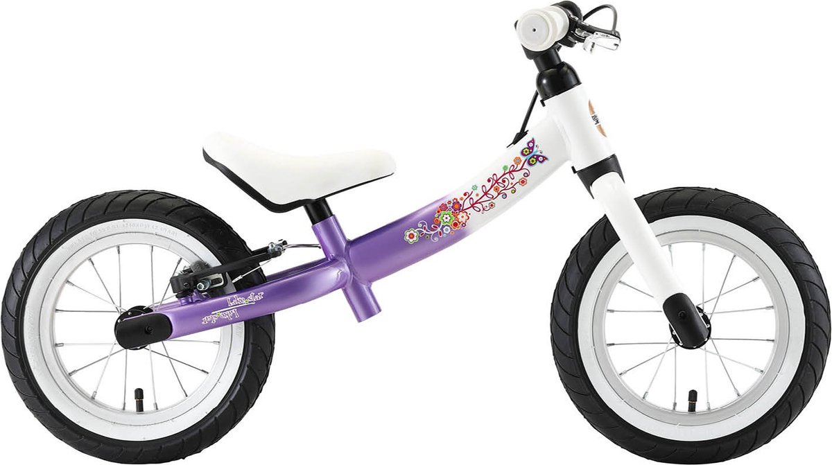 Bikestar meegroei loopfiets Sport 12 inch, lila/wit (4260184711222)