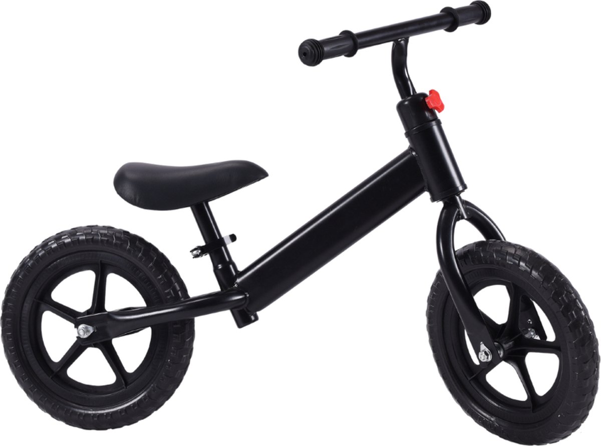 Buxibo Balance Bike - Loopfiets voor Kinderen 2-5 Jaar - Verstelbaar Zadel & Stuur - Lichtgewicht, Duurzaam - Zwart (8720701737563)