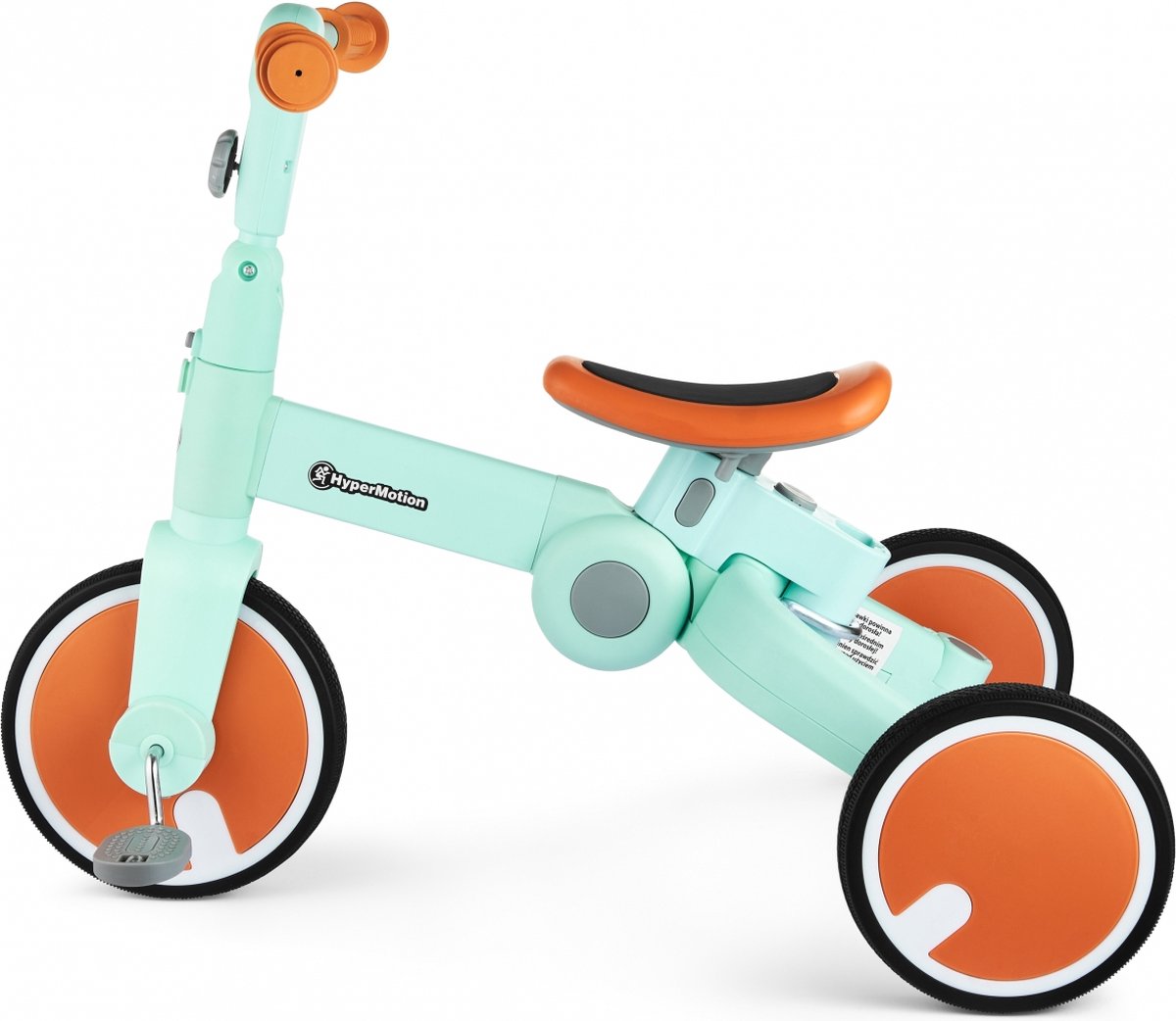 HyperMotion MINT loopfiets kinderfiets 2 jaar driewieler met duwstang jongens kinder fiets baby loopfietsen driewielers jongen meisje step peuter loopfietsje comfort 4 in 1 voor peuters kind kinderen meisjes fietsje stuurstang trappers (5900168935419)