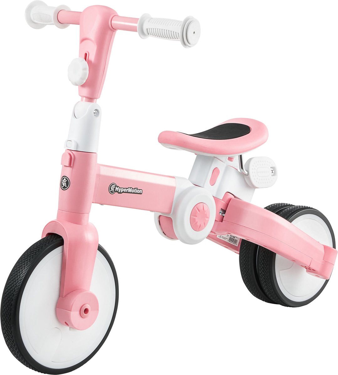 HyperMotion ROSA loopfiets kinderfiets 2 jaar driewieler met duwstang jongens kinder fiets baby loopfietsen driewielers jongen meisje step peuter loopfietsje comfort 4 in 1 voor peuters kind kinderen meisjes fietsje stuurstang trappers (5900168935723)