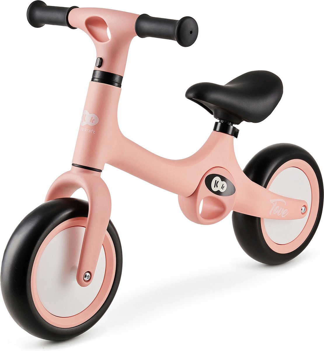 Kinderkraft TOVE - Loopfiets - Lichtgewicht (2 kg) met draaggrepen - Verstelbaar zadel (31-34,5 cm) - Niet-punctie EVA wielen - Antislip handvatten - Compact en gemakkelijk opvouwbaar - Geschikt voor kinderen tot 25 kg - Rose Pink (5902533922277)