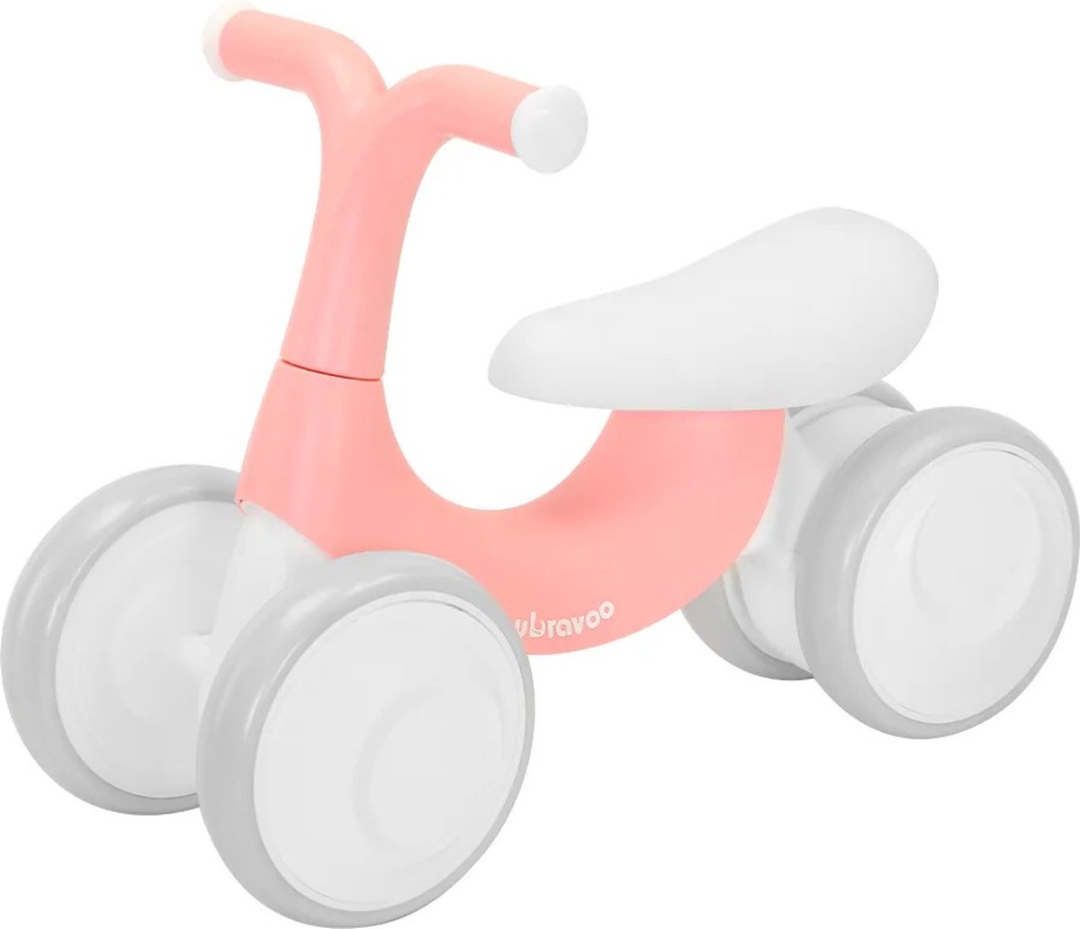 Meisjes Loopfiets - 10 tot 36 maanden - Loopfiets meisjes - Loopfiets 1 jaar - Loopfiets 2 jaar - Loopfietsen - Max 30Kg - Roze/Wit (6150637822897)