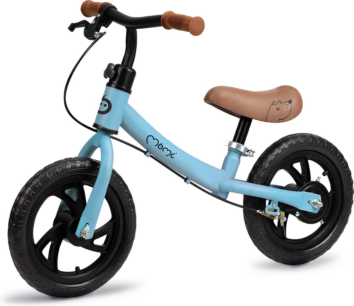 MoMi Breki Loopfiets met handrem - Lichtgewicht Balance Bike - geschikt vanaf 3 jaar - Blauw (5900495056382)