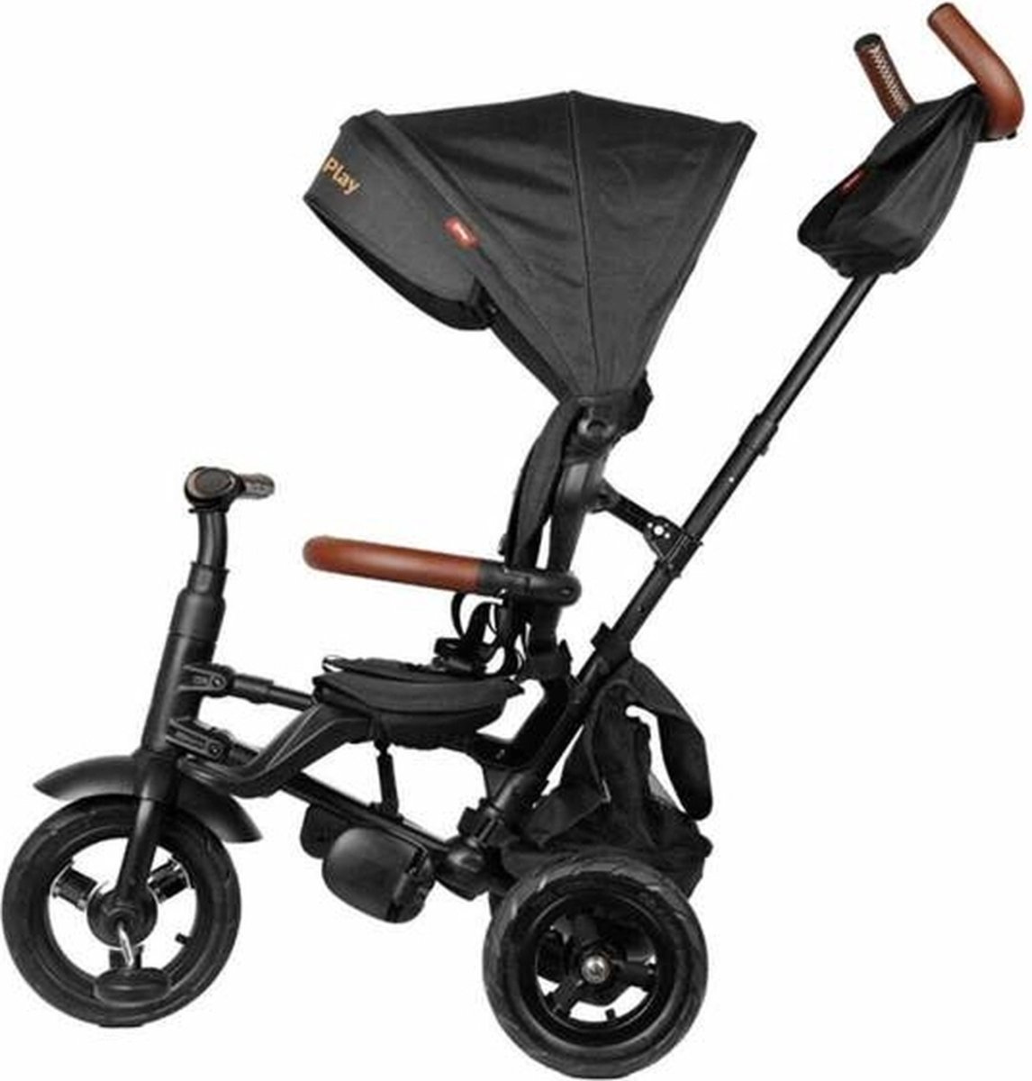 Ocio - Driewieler - Loopfiets - Kinderwagen Trends New Rito Star Deluxe Driewieler Zwart (8785298876637)