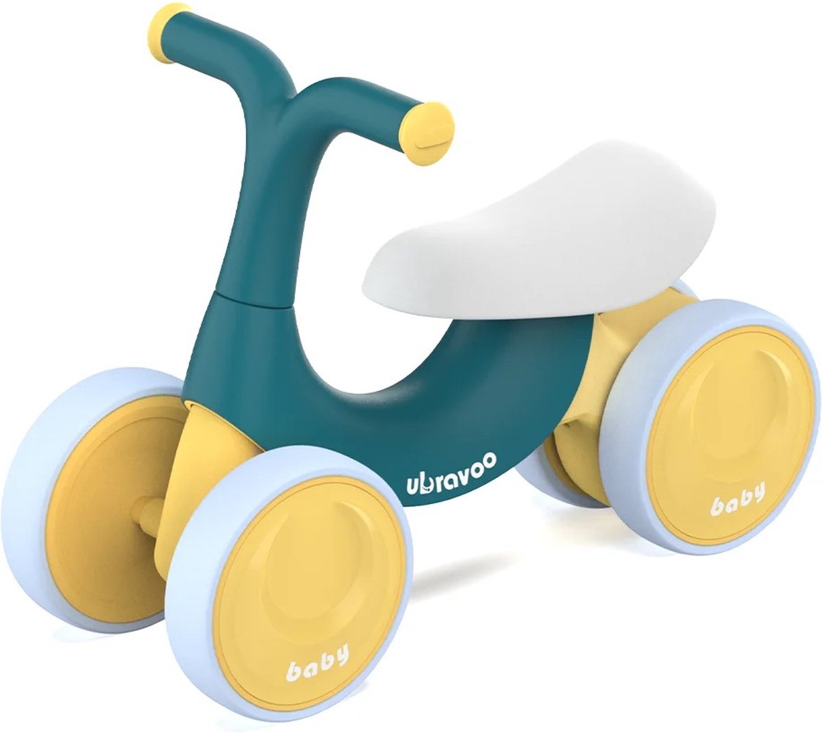 Peuter Loopfiets - 10 tot 36 maanden - Loopfiets - Loopfiets 1 jaar - Loopfiets 2 jaar - Loopfietsen - Max 30Kg - Groen/Wit (6150637852870)