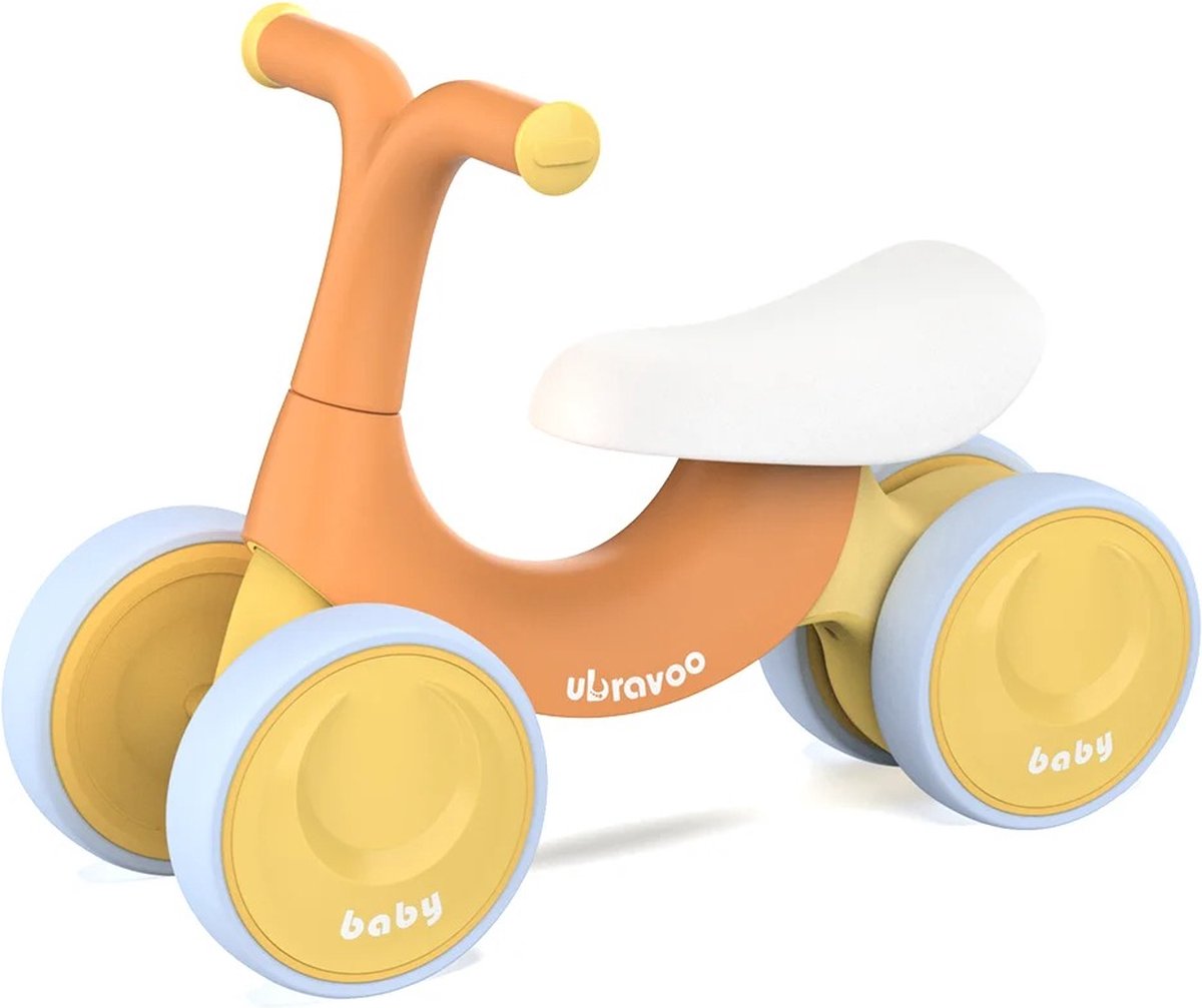 Peuter Loopfiets - 10 tot 36 maanden - Loopfiets - Loopfiets 1 jaar - Loopfiets 2 jaar - Loopfietsen - Max 30Kg - Oranje/Wit (6150637183141)