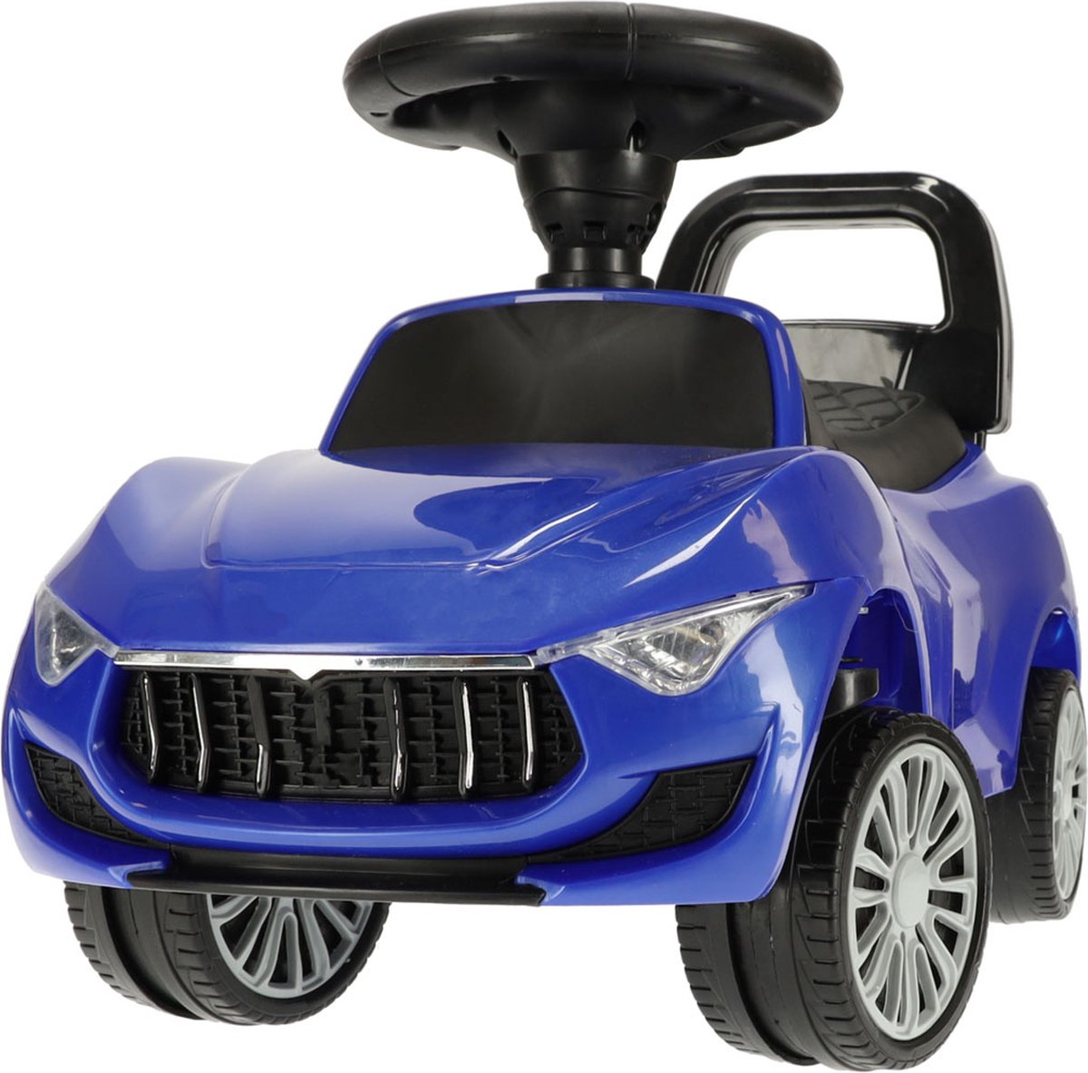 Playos® - Loopauto - Blauw - Loopwagen - met Geluid en Licht - Duwauto - Opbergruimte - Beschermbeugel - Jongens en Meisjes (8721022051260)