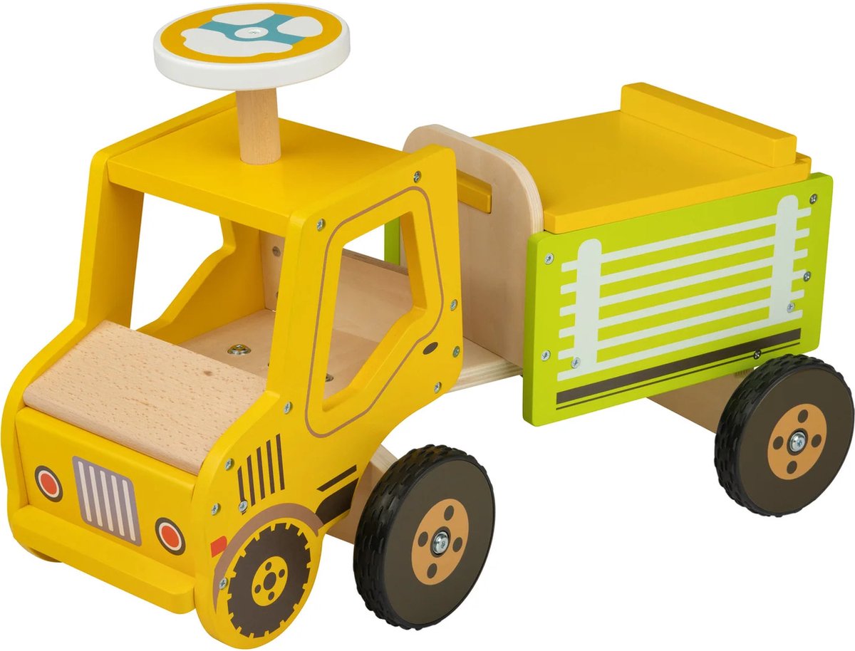 Playtive Duwtruck / Loopauto / Loopwagen Geel (4335633080515)