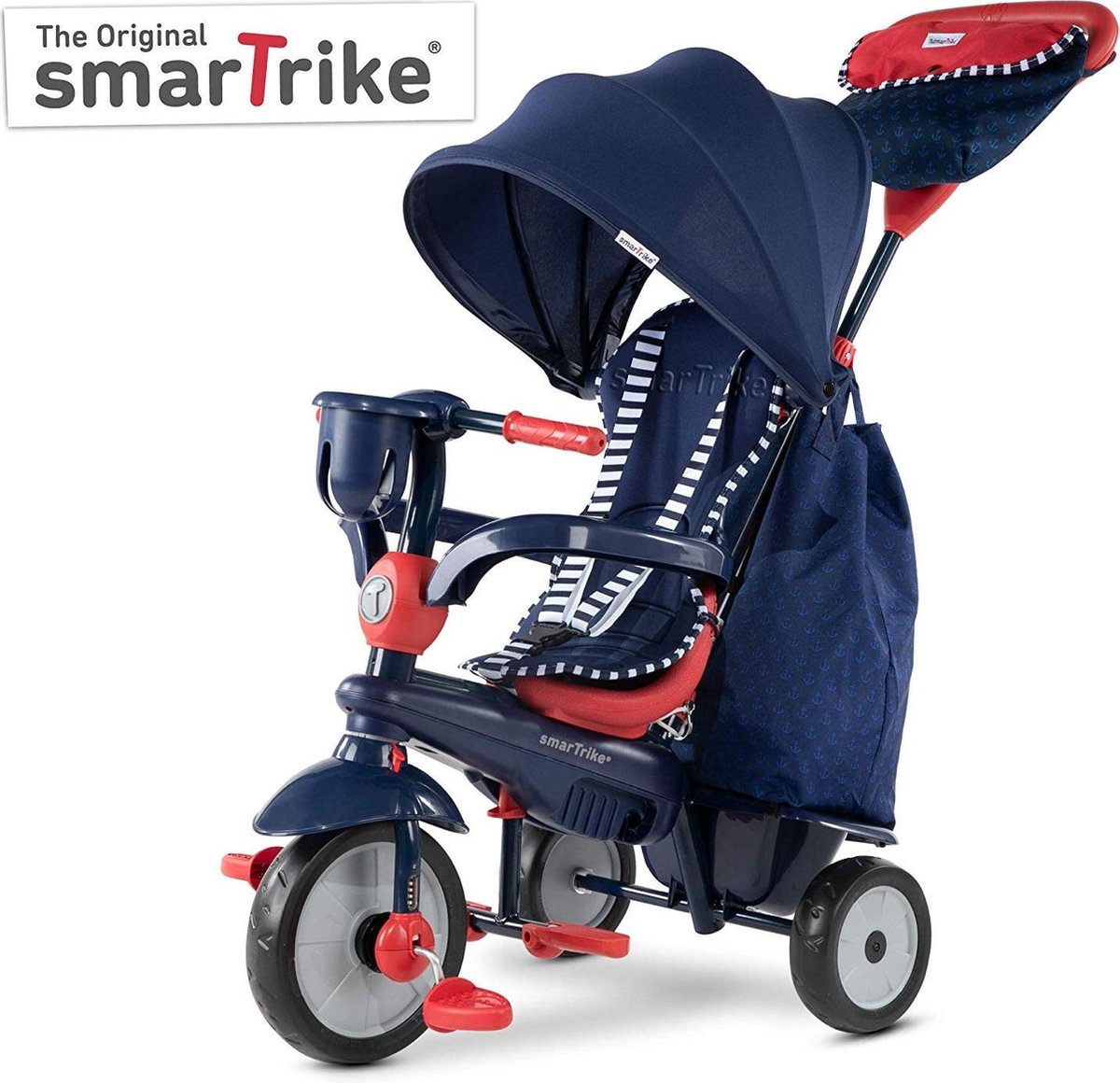 SmarTrike Swirl™ - Blauw Rood - Driewieler met Duwstang 4in1 (4895211402462)