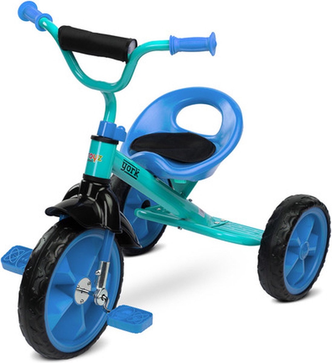 Caretero Toyz York Driewieler Blauw - Lichtgewicht en Compact - EVA Schuimwielen - Stevig Metalen Frame - Driewieler Peuter - Driewieler Loopfiets (6152527548511)