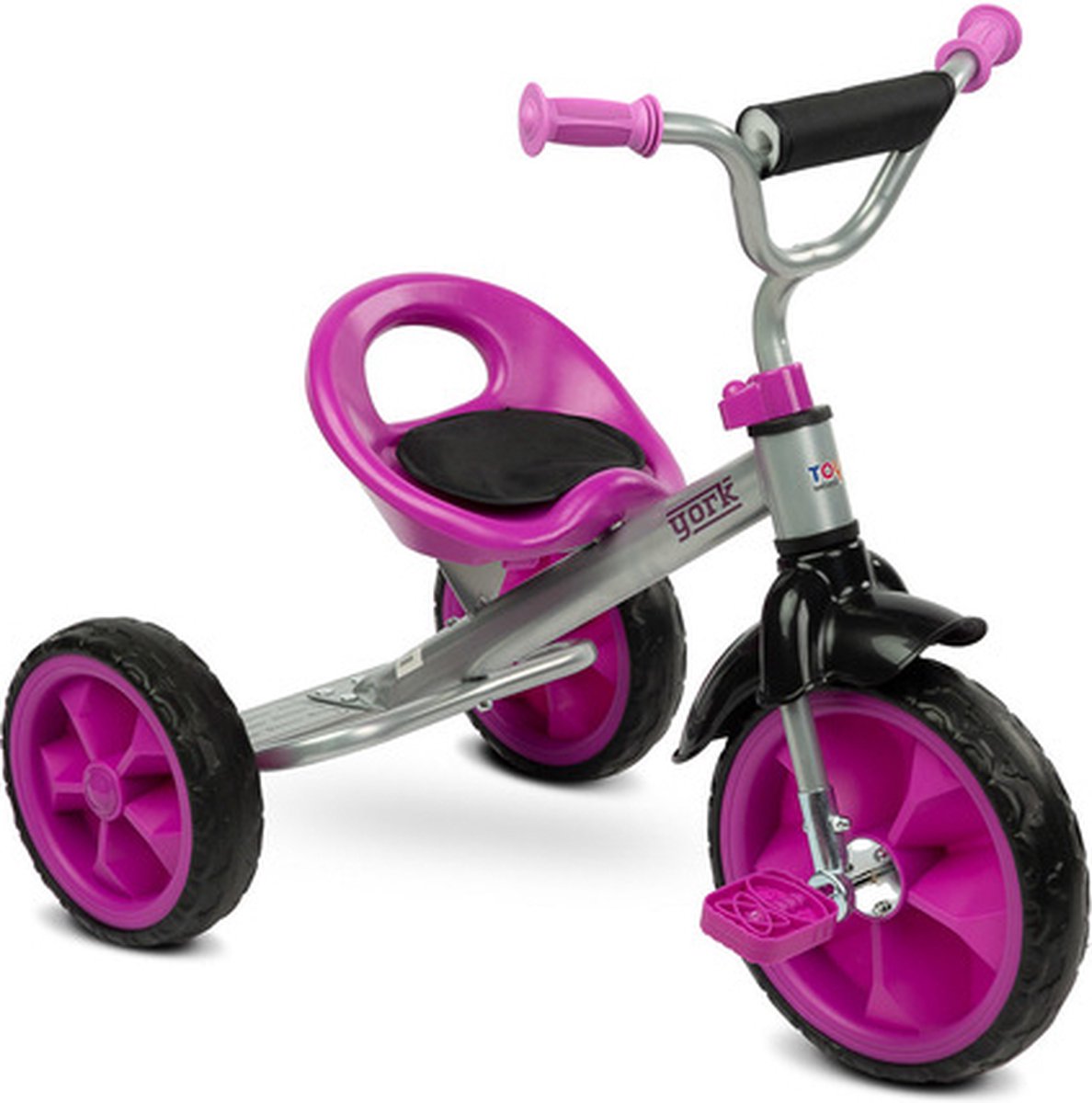 Caretero Toyz York Driewieler Paars - Lichtgewicht en Compact - EVA Schuimwielen - Stevig Metalen Frame - Driewieler Peuter - Driewieler Loopfiets (6152527673640)