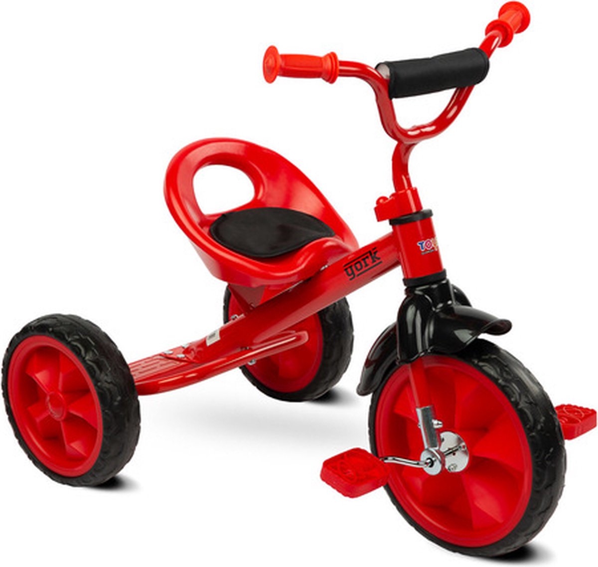 Caretero Toyz York Driewieler Rood - Lichtgewicht en Compact - EVA Schuimwielen - Stevig Metalen Frame - Driewieler Peuter - Driewieler Loopfiets (6152527683649)