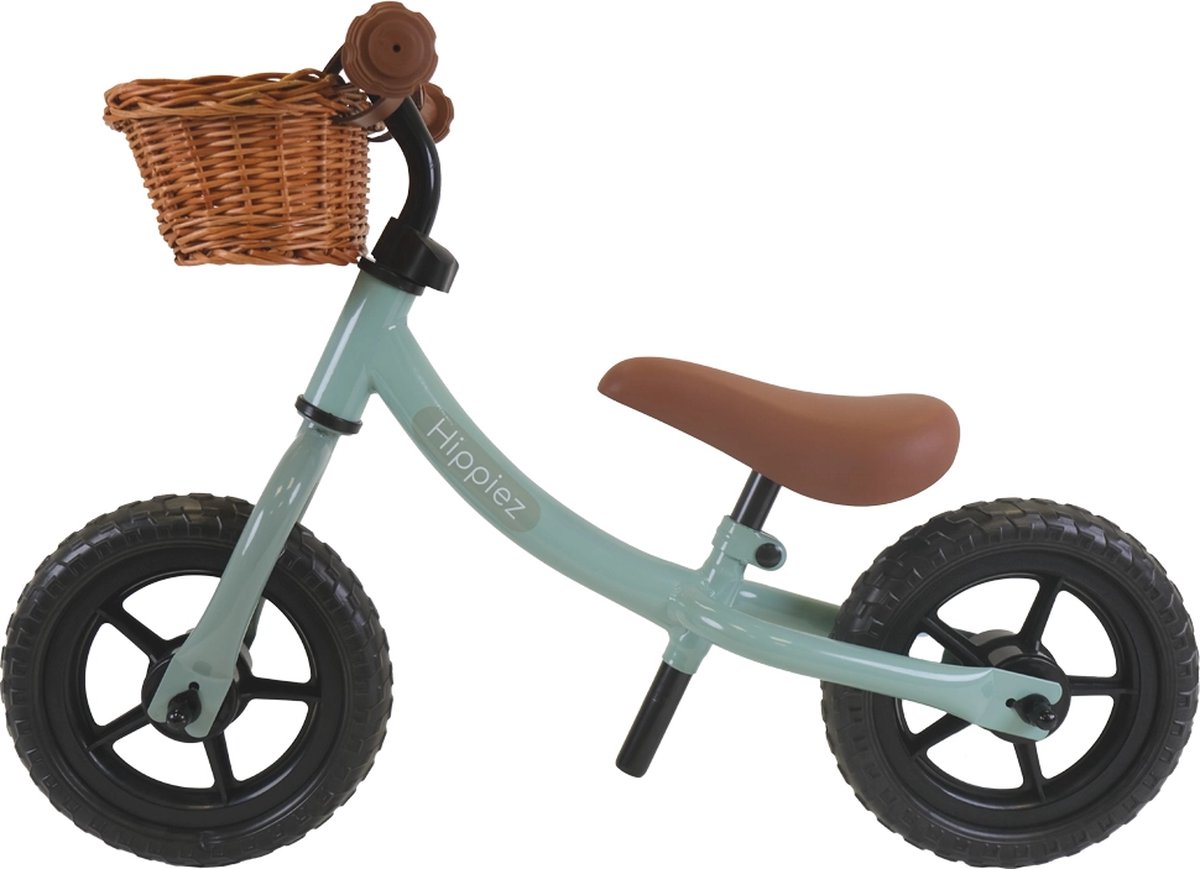 Hippiez loopfiets Worker Ocean Green met mandje - 2 jaar - jongens en meisjes - metaal - groen/blauw (8720908930309)