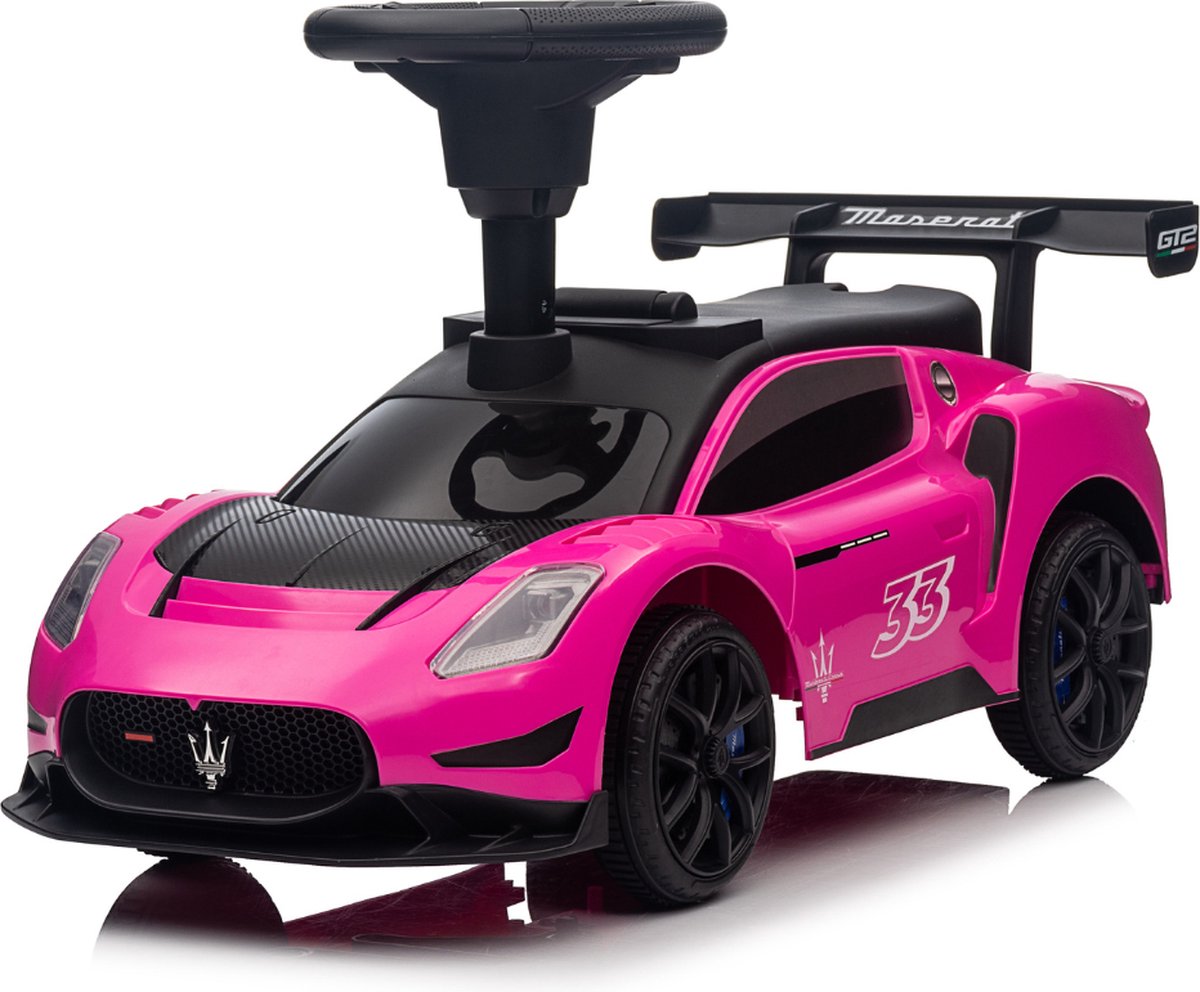 Maserati GT2 Loopauto - voor Kinderen - tot 3 jaar - met Opbergbox - Roze (5413822553060)