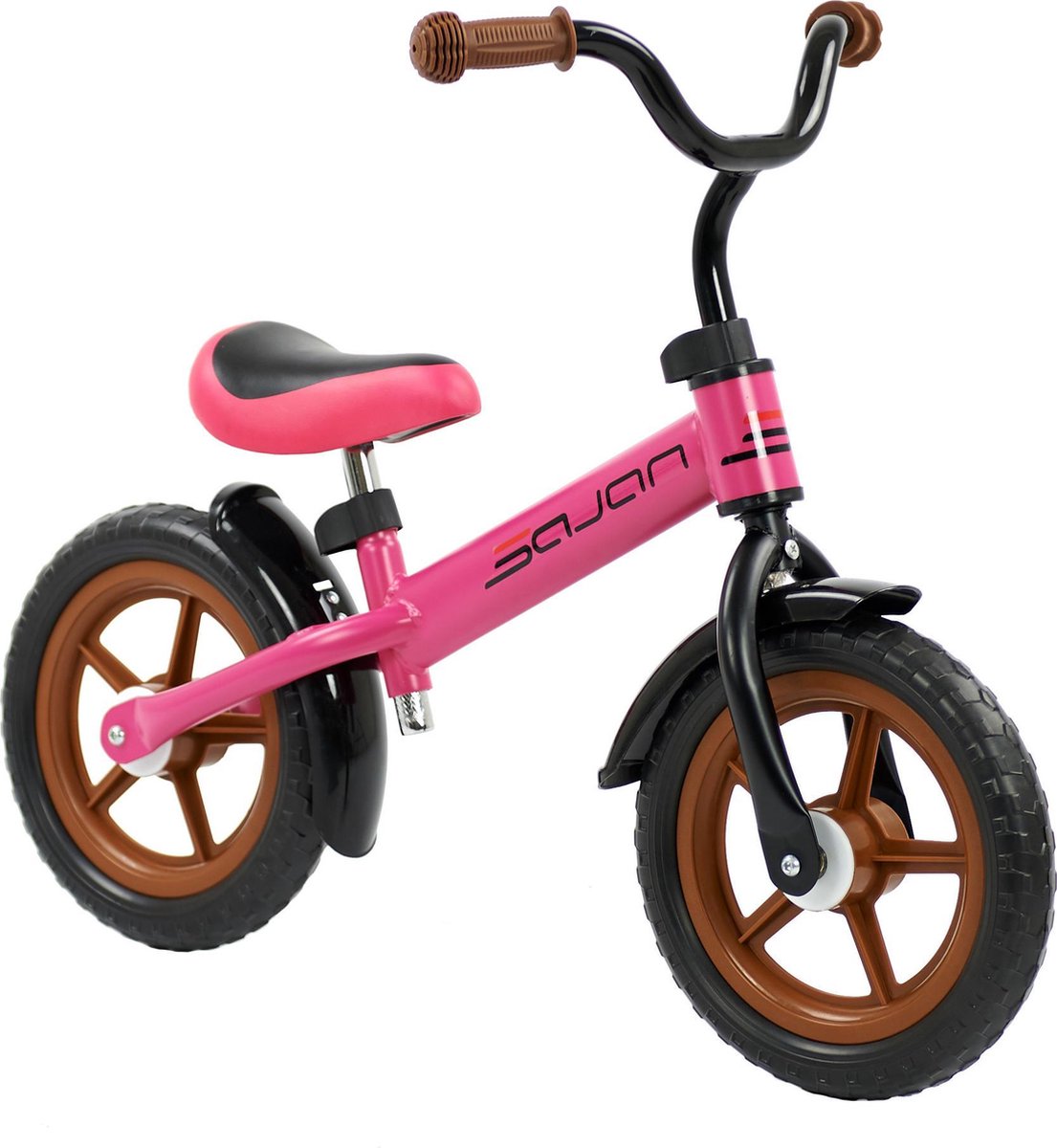 Sajan Loopfiets - 12-inch - Roze (8720512840490)