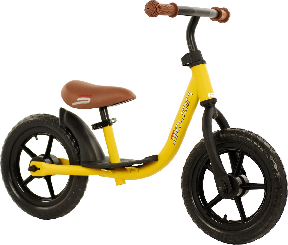 Sajan Loopfiets - Balance Bike - Jongens en Meisjes - Loopfiets 2 Jaar - Buitenspeelgoed - Mat-Oker (8718836101762)