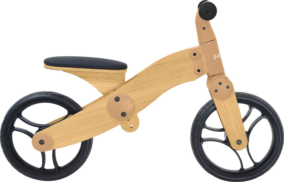 Sunny Balance Bike 1000 Houten Loopfiets - Vanaf 2 jaar - FSC Mix - Verstelbaar zadel (8720365064739)