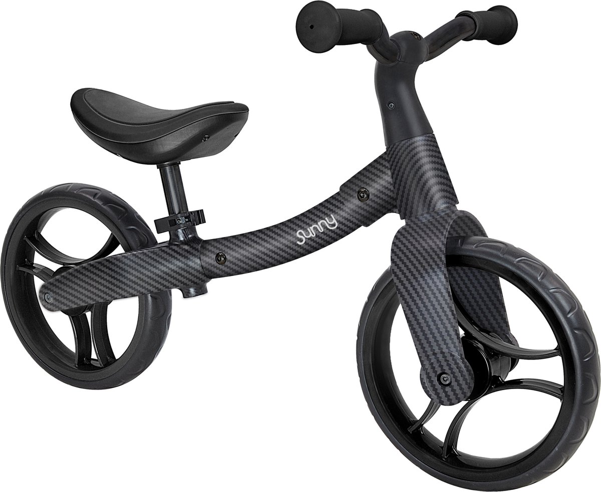 Sunny Balance Bike 3000 Metalen Loopfiets - Vanaf 2 jaar - Verstelbaar zadel - Carbon Fiber Look (8720365064753)