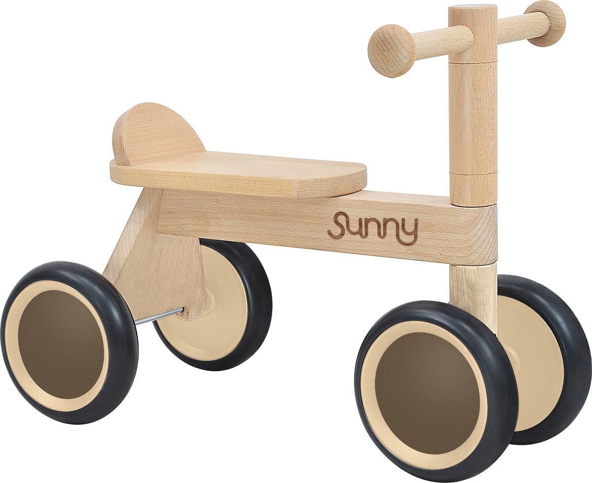 Sunny Mini Walker Houten Loopfiets - Vanaf 1.5 jaar - Beukenhout FSC Mix - Eenvoudige montage (8720365064715)