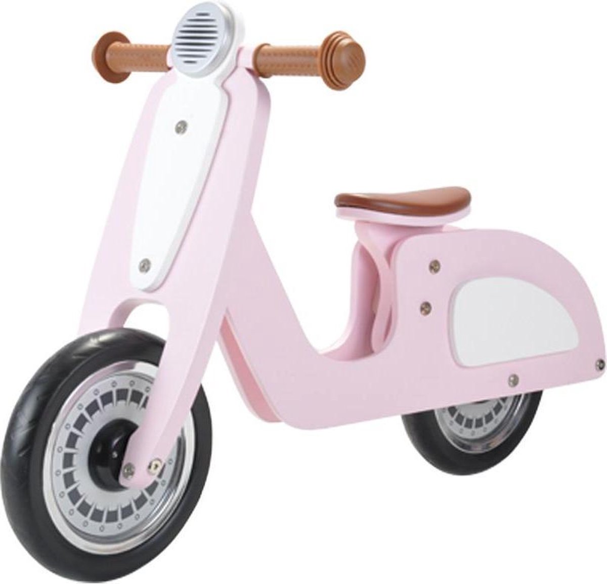 Bandits & Angels loopfiets Italian Rider roze - 2 jaar - meisjes - hout - roze (8719558080885)