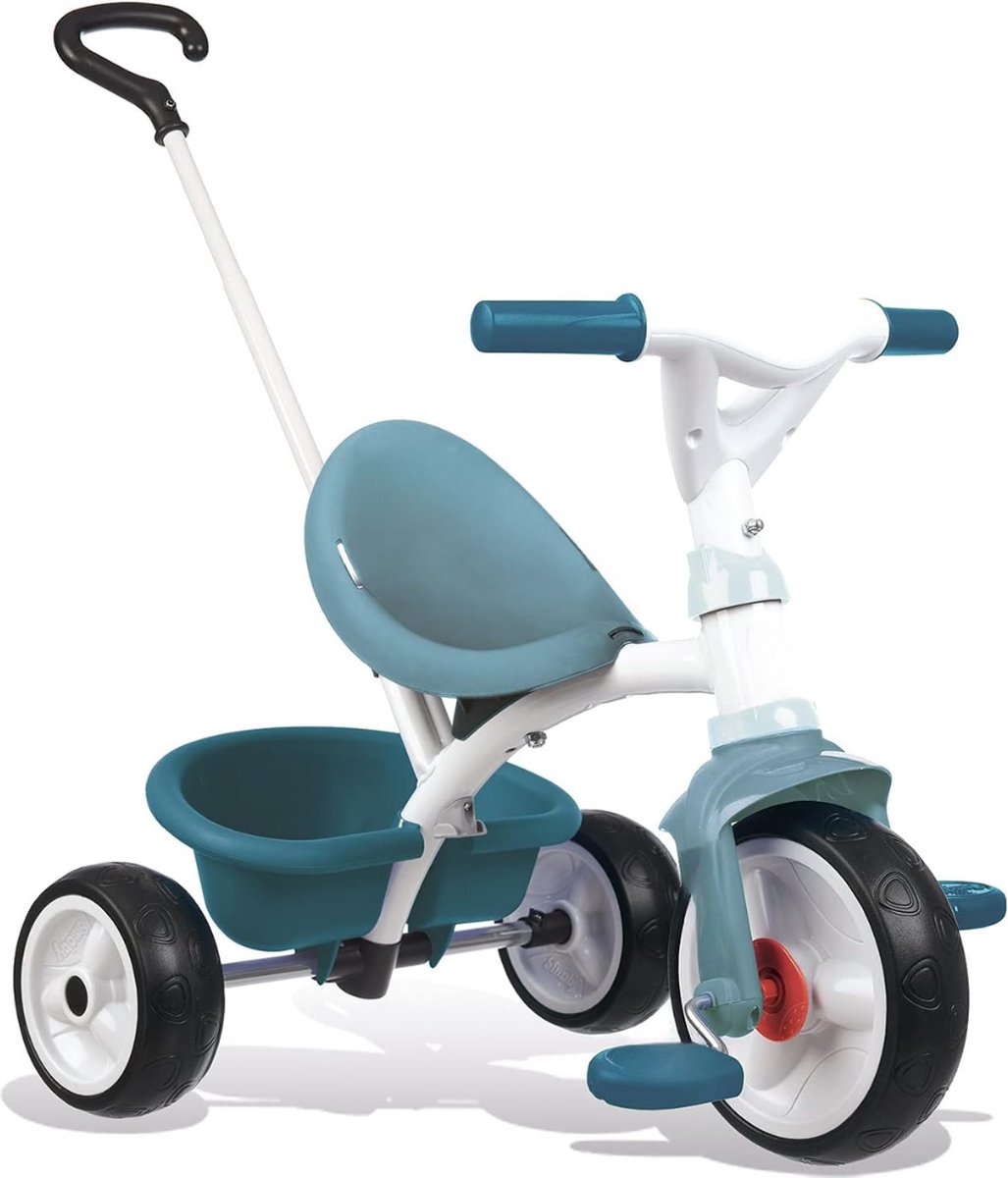 DD Driewieler met Duwstang - Kinderfiets - Loopfiets - Balance Bike - 68x52x52cm - Blauw (6152813237228)