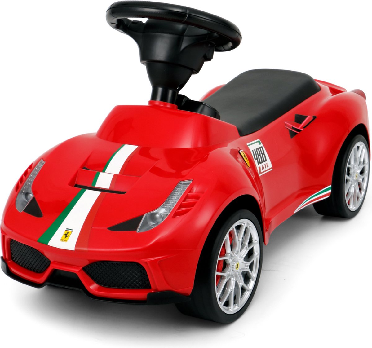 Ferrari 488 Loopauto - voor Kinderen - 1 tot 3 jaar - Rubberen Wielen - Rood (5413822552742)