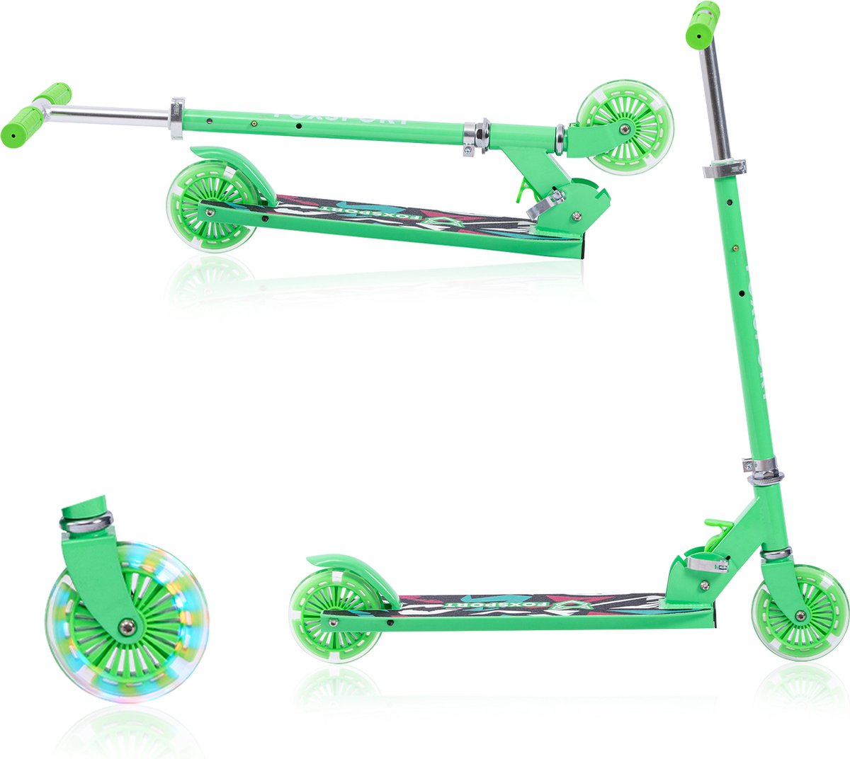 K IKIDO Kinderscooter - Kinderstepjes -Kinderstep-Drie instelbare hoogte-opties - Draagkracht tot 100 kg-Kick Step - Lagers ABEC-7 (8720865436906)