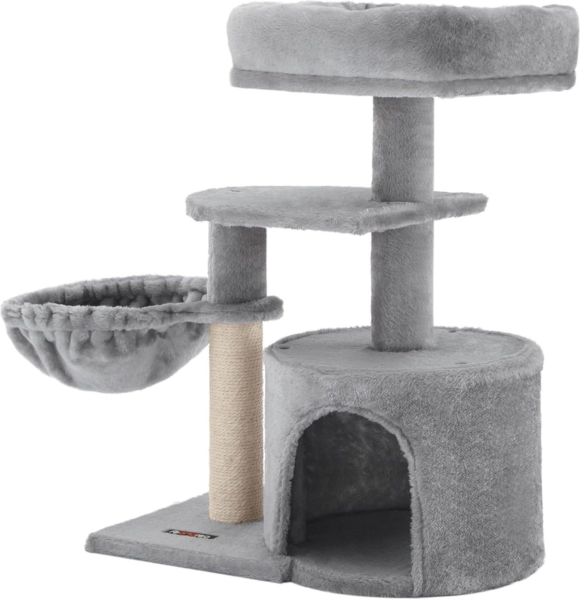 Kattenboom Krabpaal voor Kleine Katten met Meerdere Niveaus - 68cm Hoog Lichtgrijs (6152618990946)