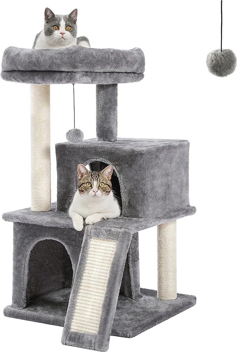 Kattenboom met Krabpaal en Speelhuisje voor Katten - Comfortabel en Duurzaam Meubel voor Activiteit en Ontspanning (6152618997952)