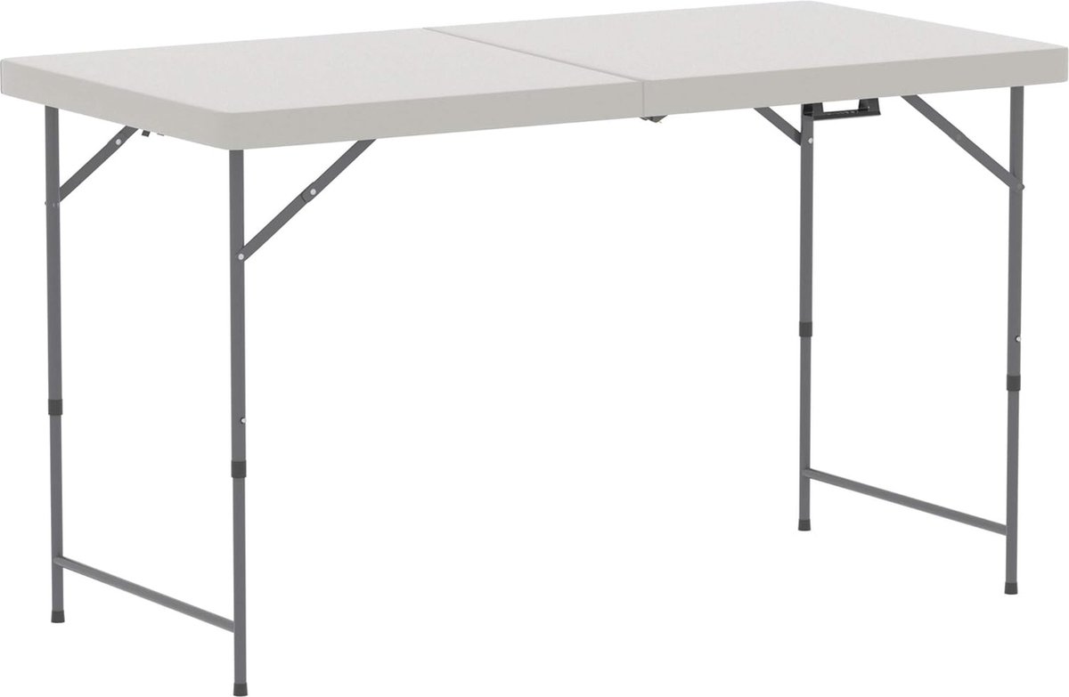 Klaptafel voor camping en feesten - robuust en inklapbaar met draaggreep, 122 cm (6152615941941)