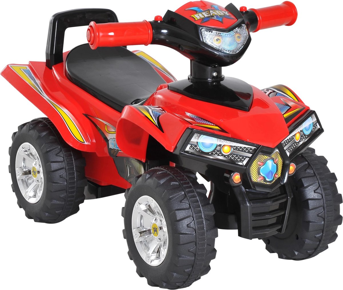 Loopfiets - Quad loopwagen - Stimuleer om zelf te lopen - Stoer - Rood - Jongen - Meisje - Loopwagen - Educatief speelgoed (8721246802341)