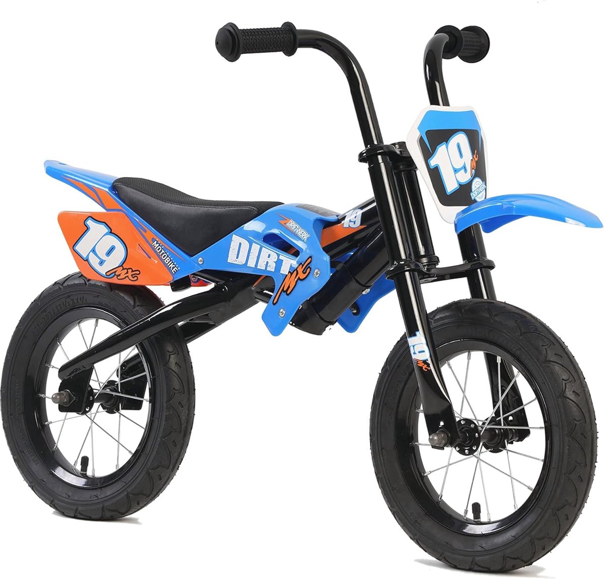 Loopfiets voor Kinderen vanaf 3 Jaar met 12 Inch Luchtwielen - Stabiele en Duurzame Dirtbike (6152600061012)