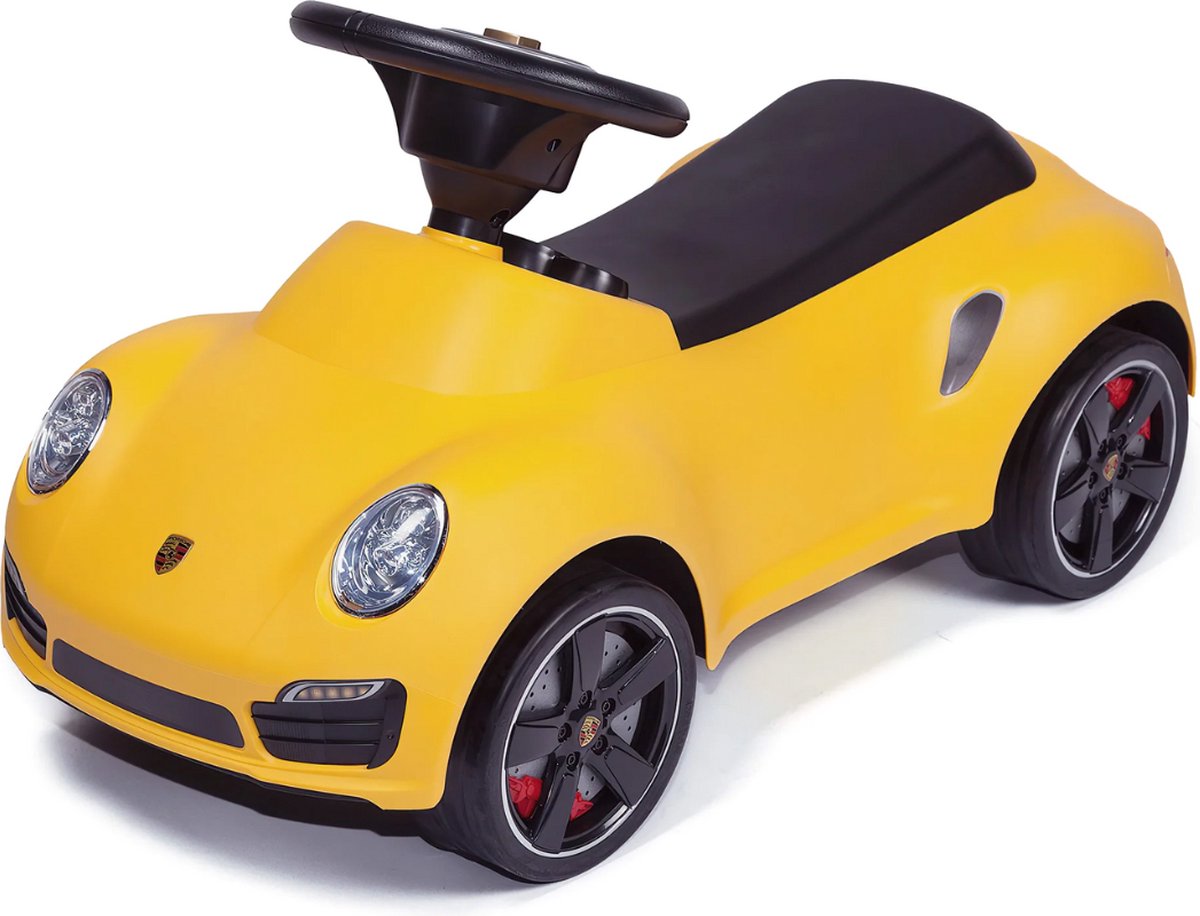 Porsche 911 Loopauto - voor Kinderen - tot 4 jaar - Rubberen Wielen - Geel (5413822552803)