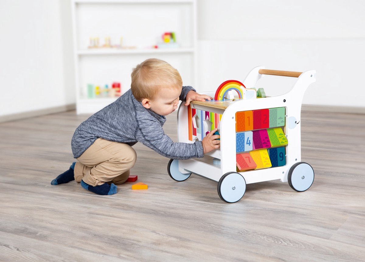 Small Foot - Houten Baby Walker Loopwagen Bloemen (4020972116079)