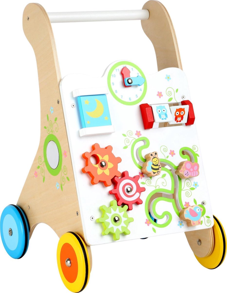 Small Foot - Houten Baby Walker Loopwagen Kleurrijk (4020972107459)